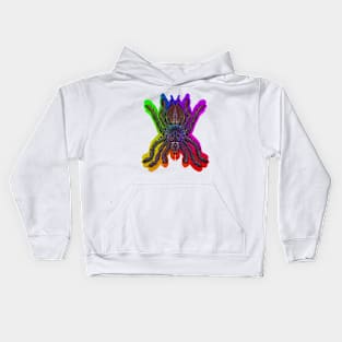 Rainbow Tarantula (No Background) Kids Hoodie